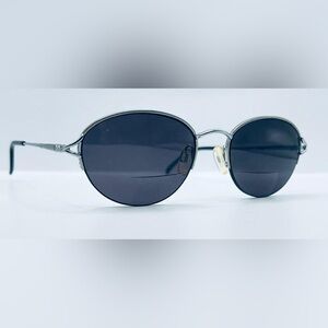 Liza Silver Oval Half-Rim Sunglasses Frames Only